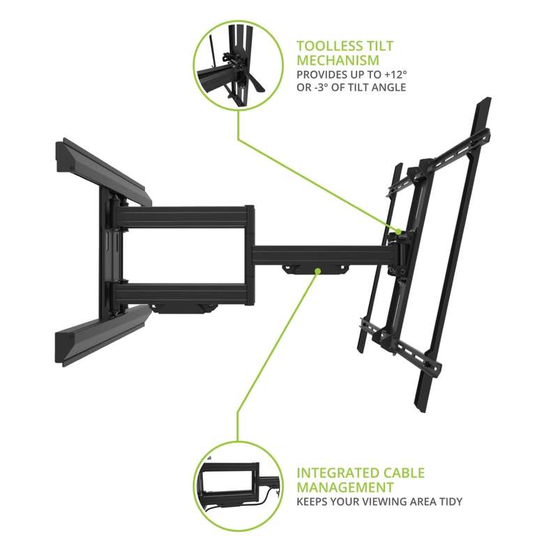Kanto Pro Series Full Motion TV Wall Mount with Adjustable Offset for 55" - 120" TVs