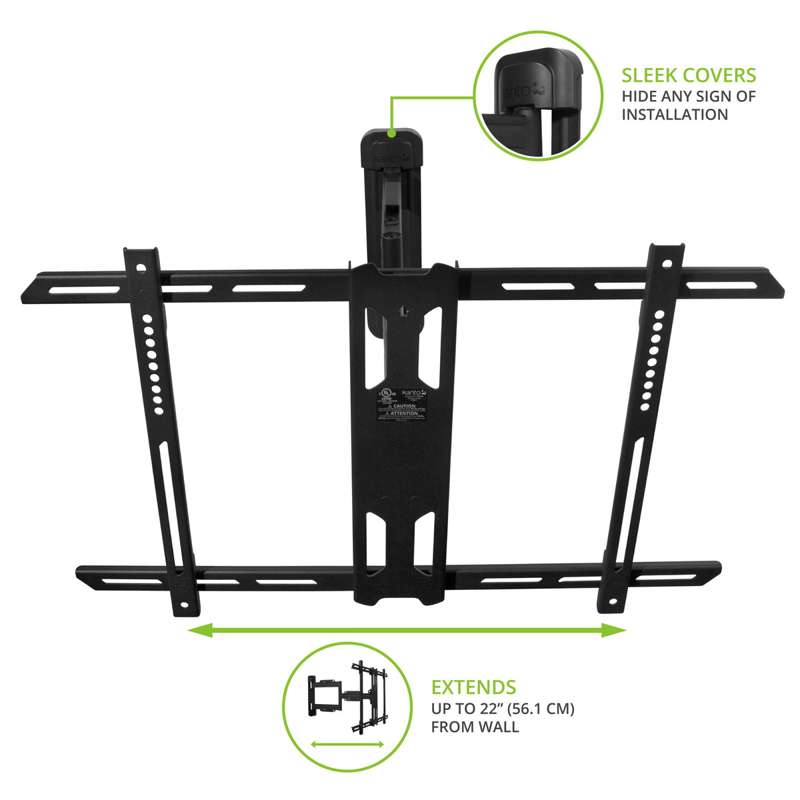 Kanto Full Motion TV Wall Mount for 37-inch to 60-inch TVs - Black