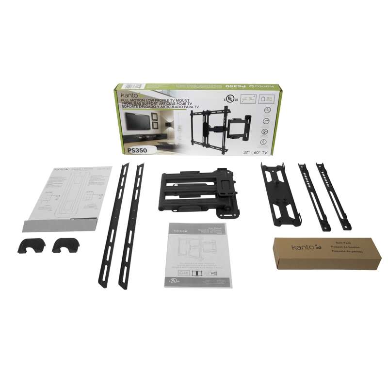 Kanto Full Motion TV Wall Mount for 37-inch to 60-inch TVs - Black