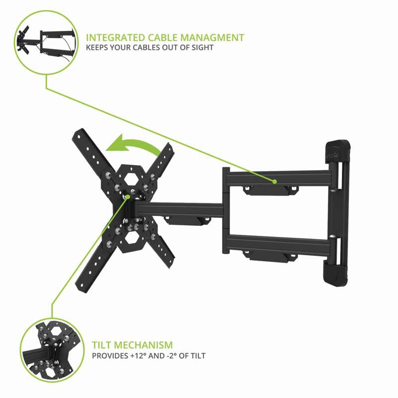 Kanto Outdoor Full Motion TV Wall Mount for 37-inch to 60-inch TVs -Galvanized