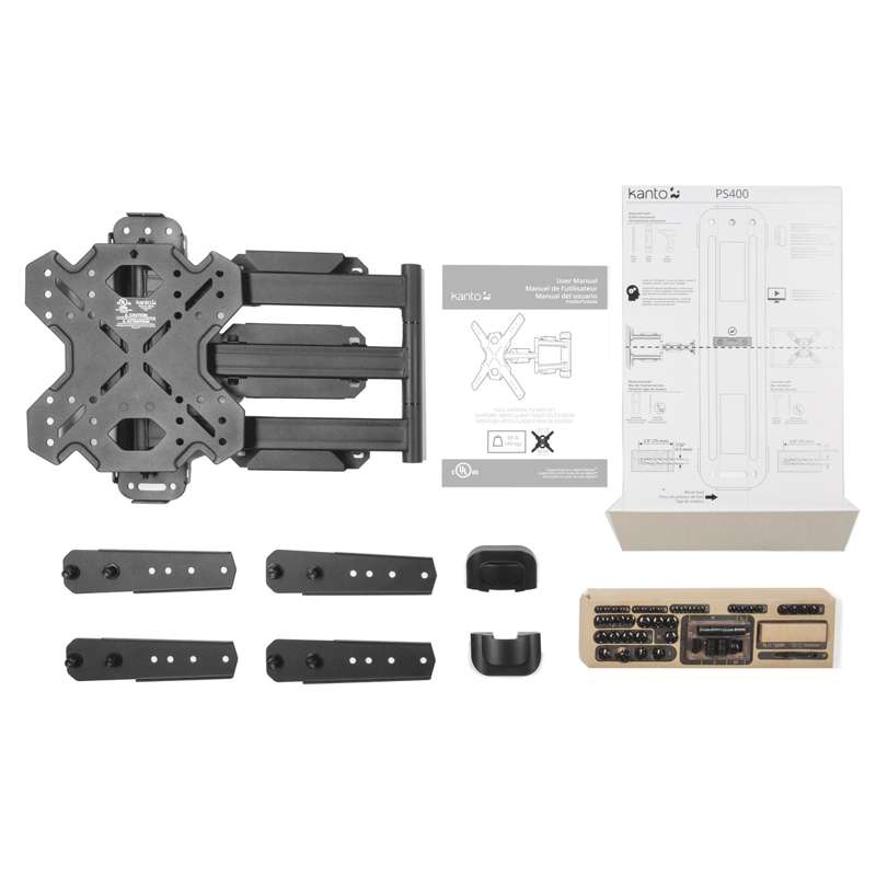 Kanto Full Motion TV Wall Mount for 37-inch to 60-inch TVs - Black