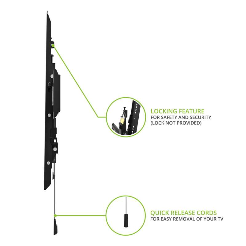 Kanto Tilting Low-Profile TV Mount for 40-inch to 90-inch TVs - Black