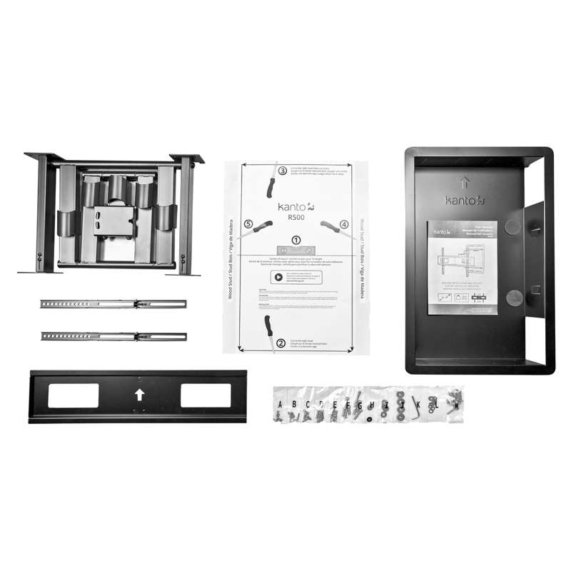 Kanto Recessed In-Wall Full Motion TV Mount for 46-inch to 80-inch TVs