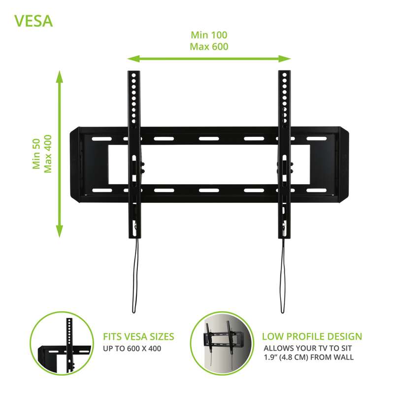 Kanto Tilting TV Mount for 37-inch to 70-inch TVs - Black