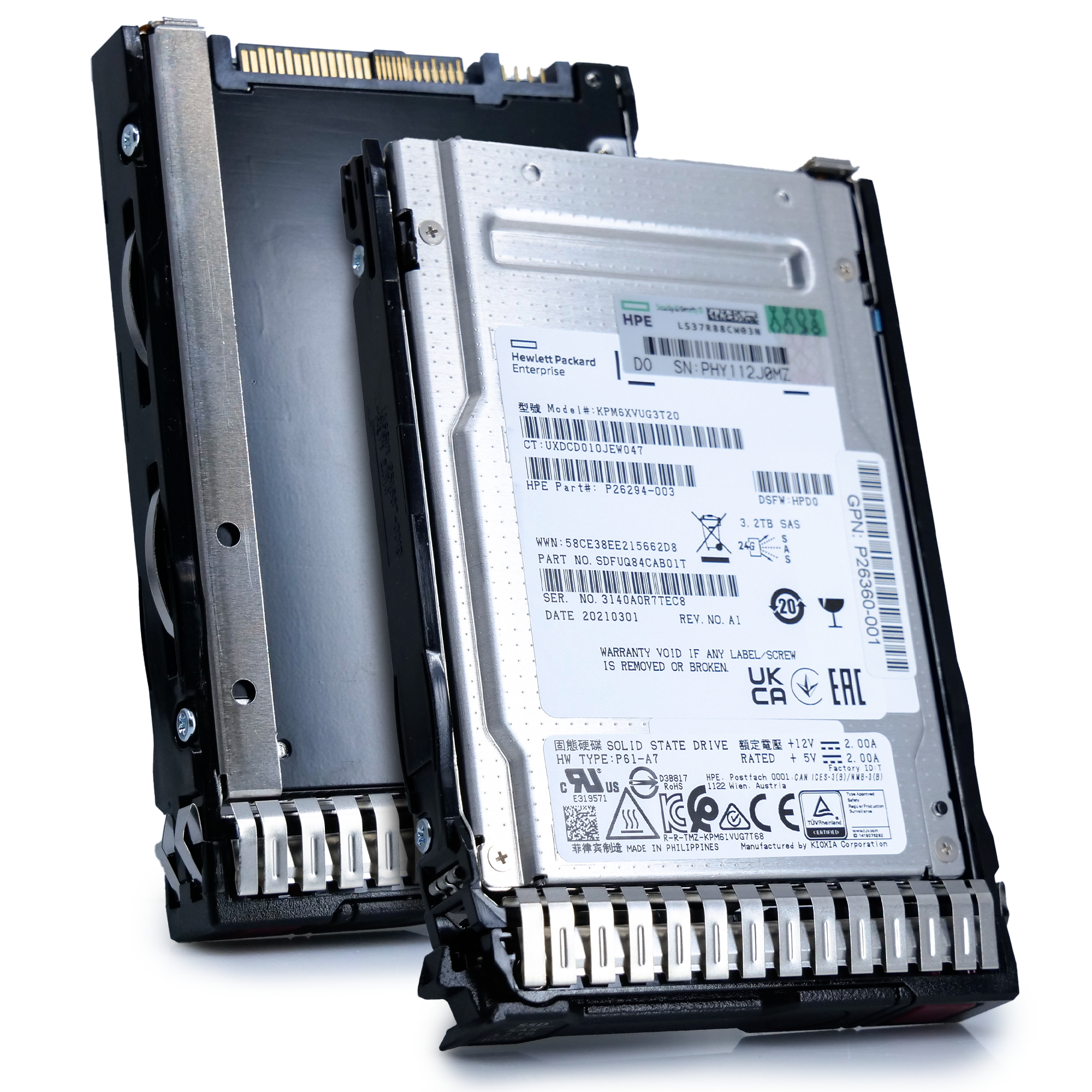 HP Generation 10 P26360-001 3.2TB 3 DWPD SAS-4 24Gb/s TLC 2.5in Refurbished Enterprise SSD