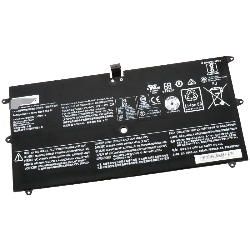 Lenovo L15M4P20 L15L4P20 Yoga 900S 12ISK 7.7V 6950mAh 53Wh Battery