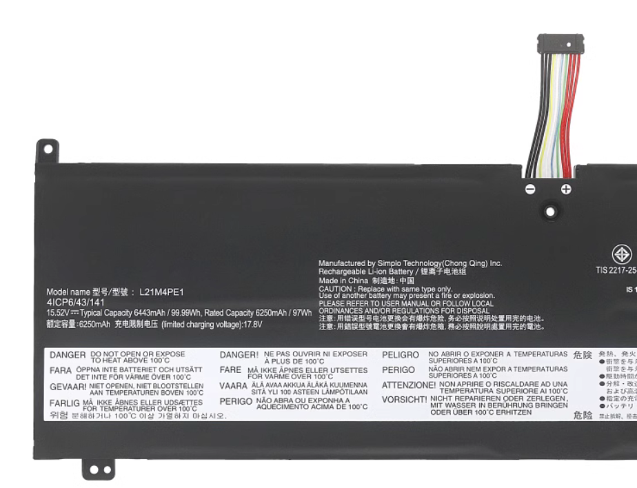 Lenovo R9000X Y9000X 2022 IAH7 L21B4PE1 L21C4PE1 L21M4PE1 Battery