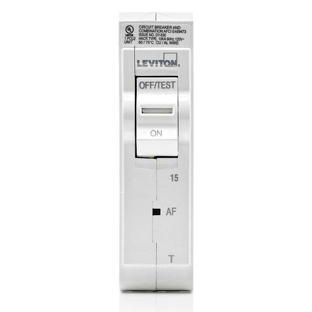Leviton LB115-AFT 15A 1-Pole AFCI Circuit Breaker Plug-On 120V Thermal Magnetic