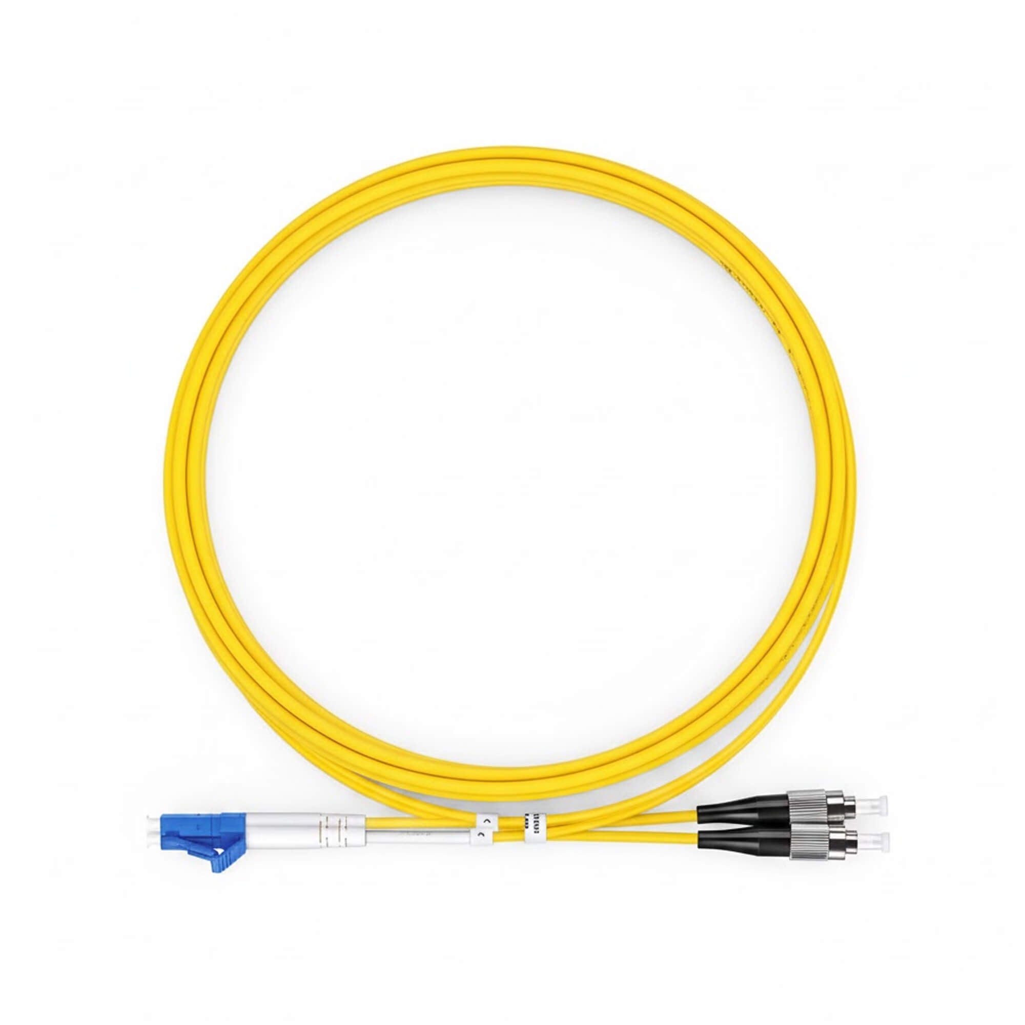 NSComm LC UPC to FC UPC Duplex Single Mode Fiber Patch Cable, 2.0mm OFNR