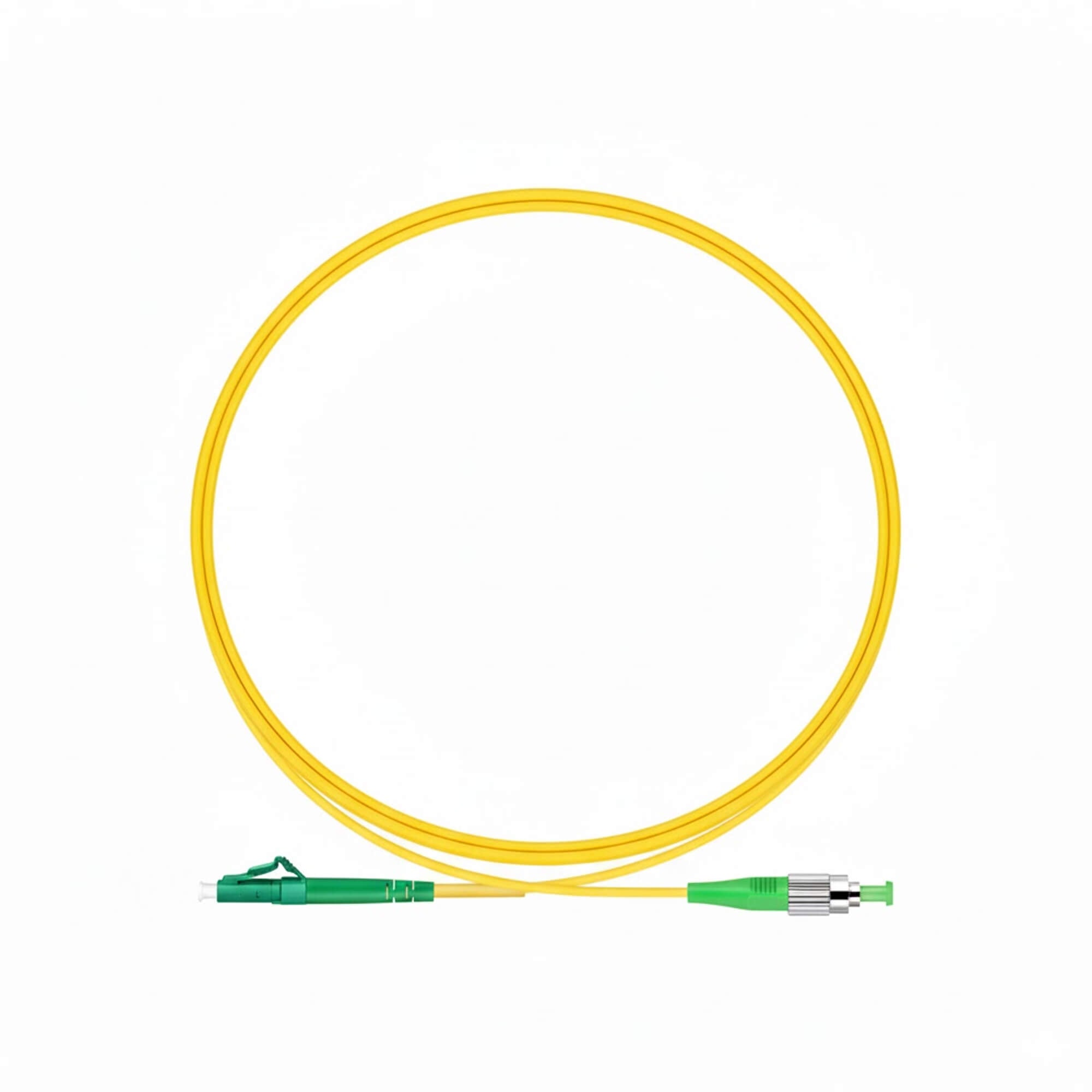 NSComm LC APC to FC APC Simplex Single Mode Fiber Patch Cable, 2.0mm OFNR