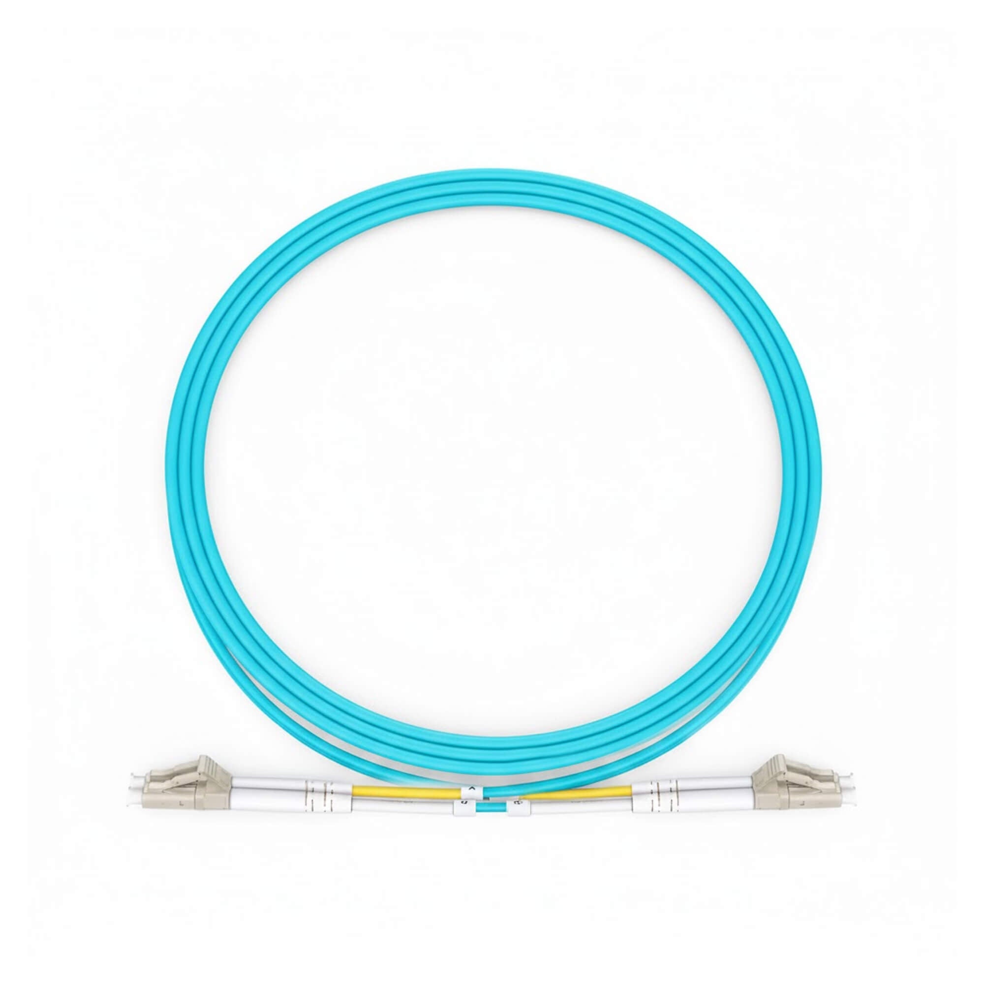 NSComm LC UPC to LC UPC Duplex Multimode(OM3) Fiber Patch Cable, 2 Fibers, 2.0mm OFNR