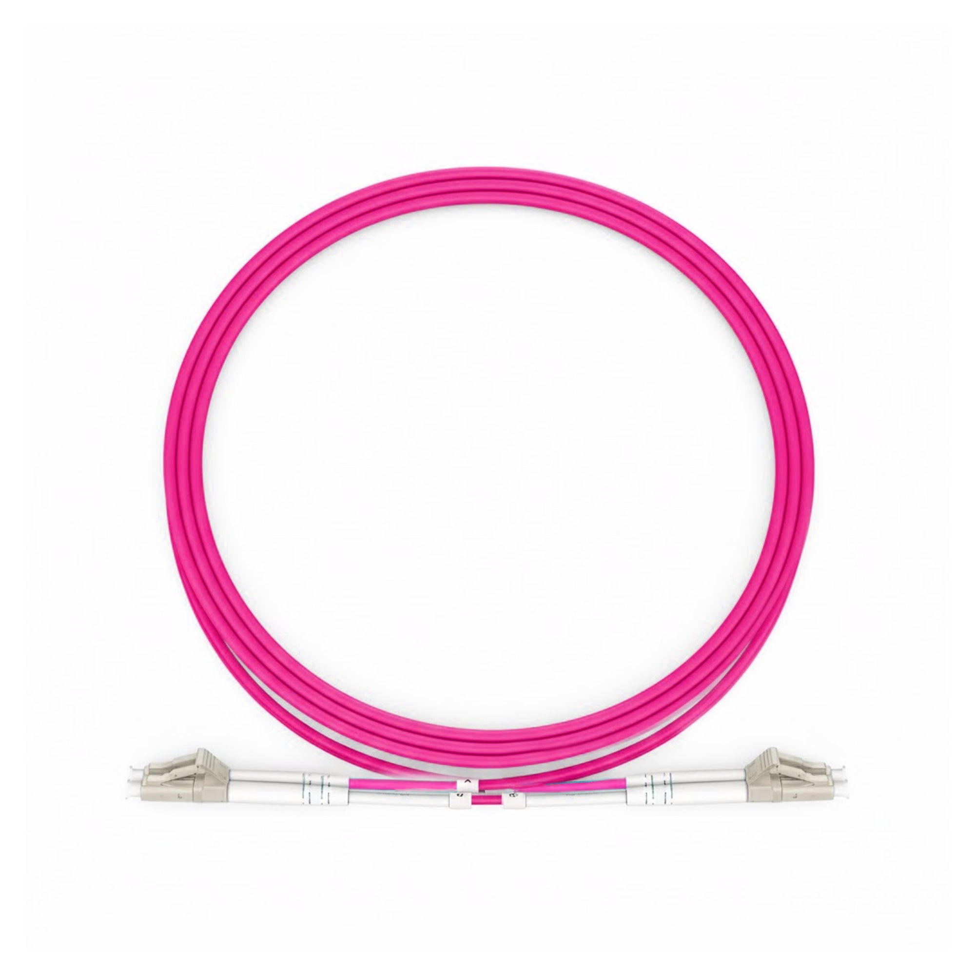 NSComm LC UPC to LC UPC Duplex Multimode(OM4) Fiber Patch Cable, 2 Fibers, 2.0mm OFNR