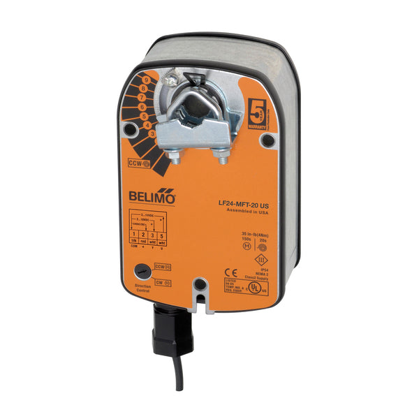 LF24-MFT-20 US | Belimo Programmable Spring Return Damper Actuator 35 In Lb 24V