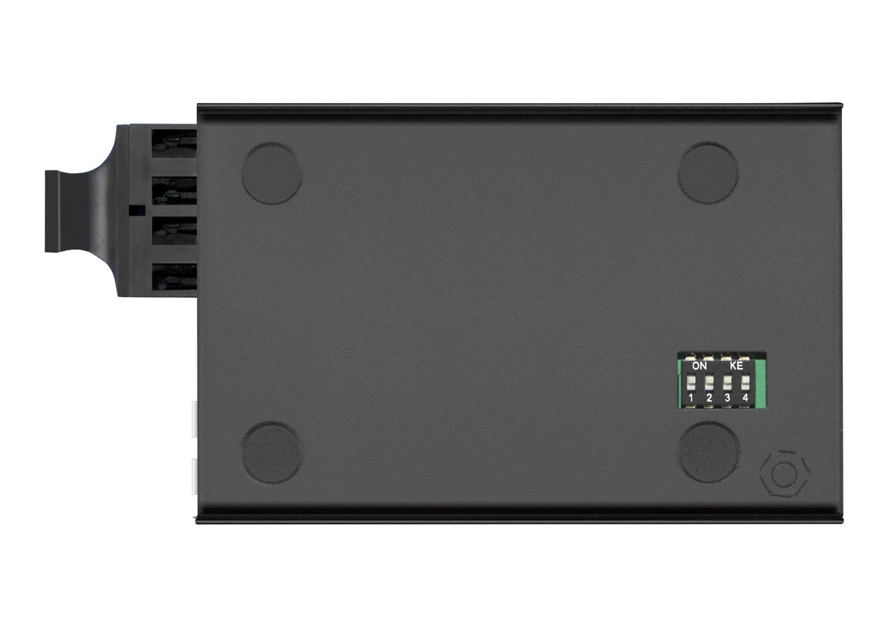 LFC-100-SC020 Fast Ethernet to 100Base-FX, SC, 20Km, 1310nm singlemode fiber media converter, LFP and DIP sw settings