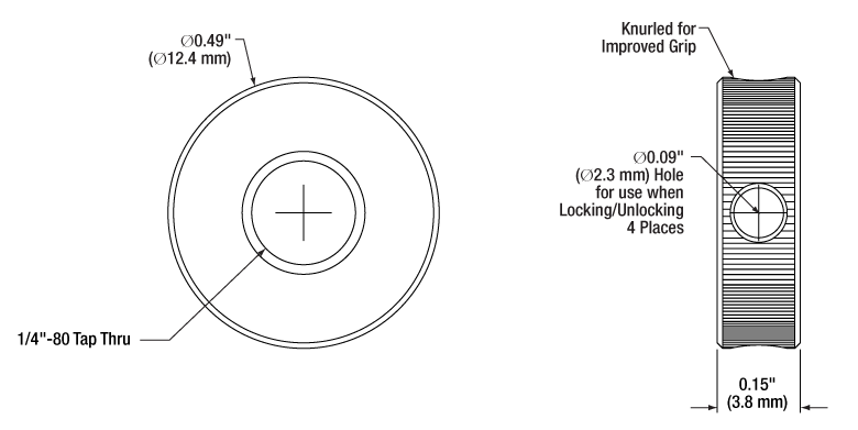 TH-LN2580 - 1/4"-80 Locking Nut