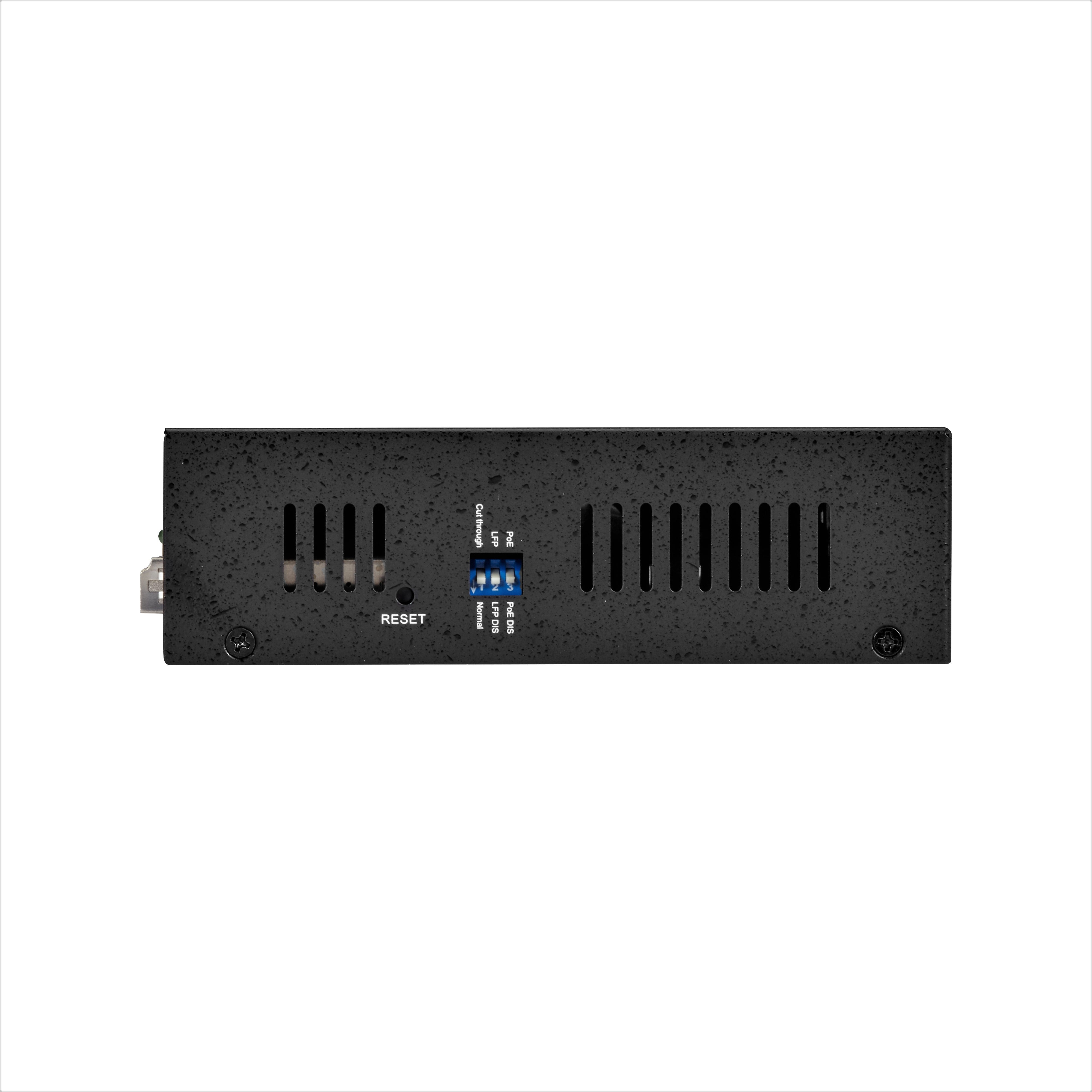 Black Box 10/100/1000BASE-T to 1000BASE-X PoE PSE GBE Media Converter