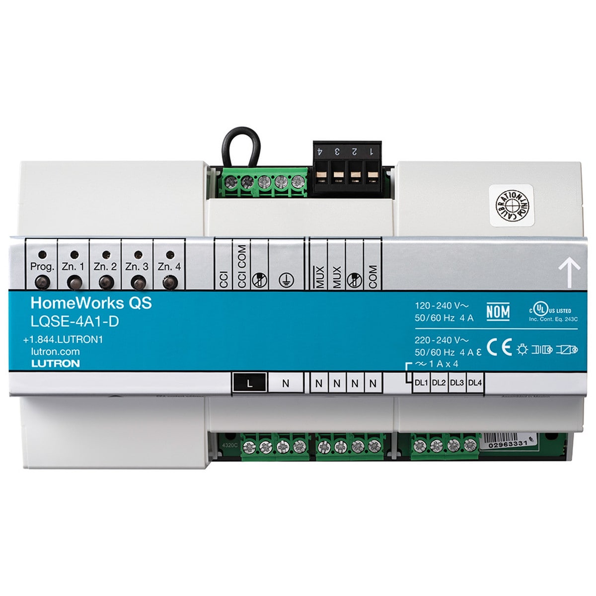 Lutron LQSE-4A1-D Adaptive Power Module for 4-Zone Dimming with QS Link Compatibility