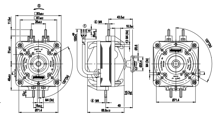 M4Q045-CA03-75 ebmpapst motor fan Motor M4Q045-CA