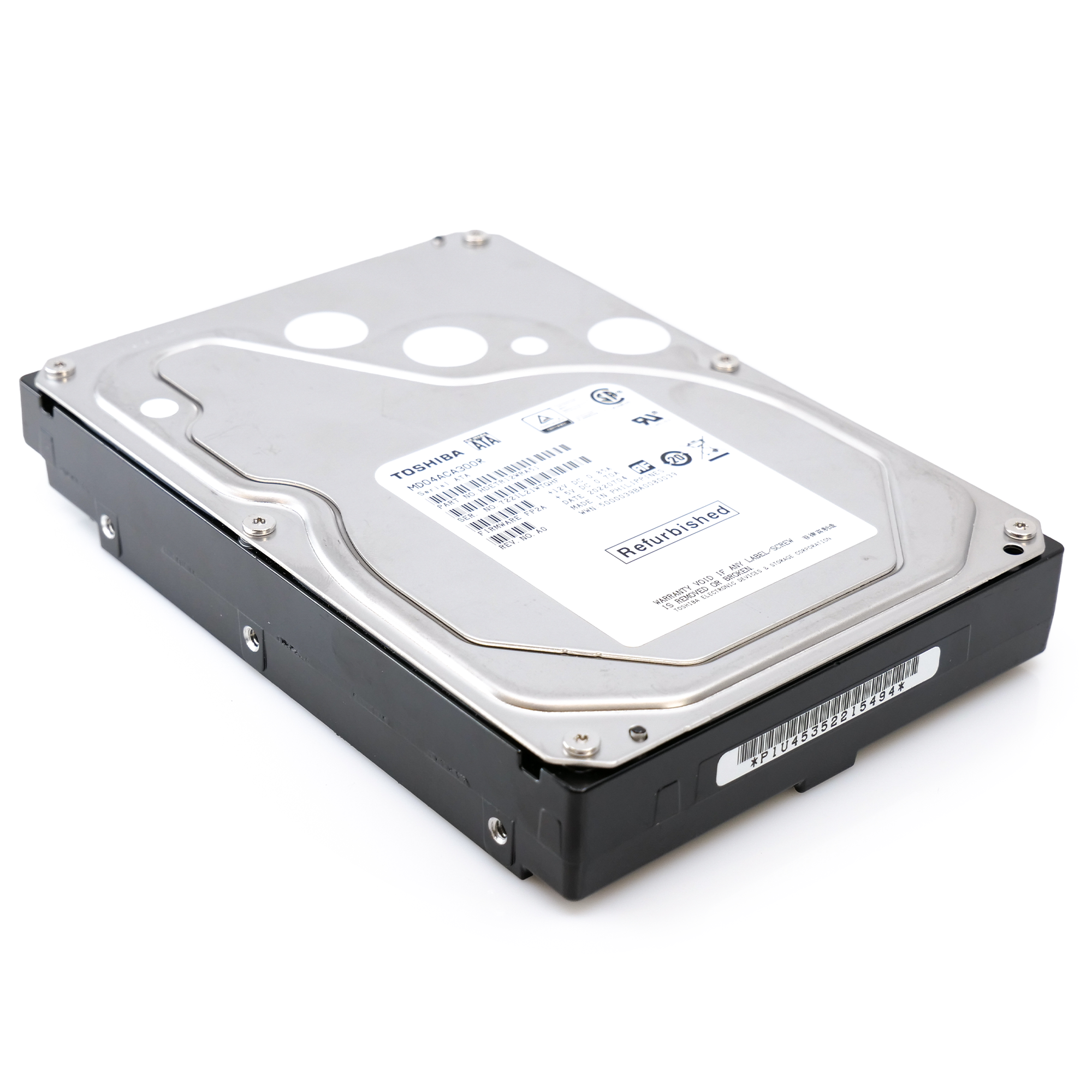 Toshiba MD04 MD04ACA300R 3TB 7.2K RPM SATA 6Gb/s Desktop 3.5in Recertified Hard Drive