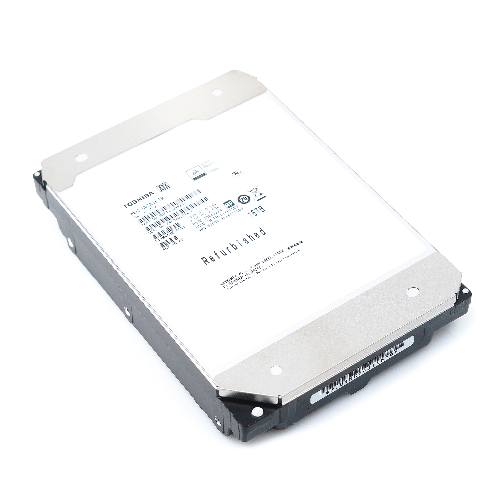Toshiba MD08 MD08ACA16TR 16TB 7.2K RPM SATA 6Gb/s 512e Desktop 3.5in Hard Drive