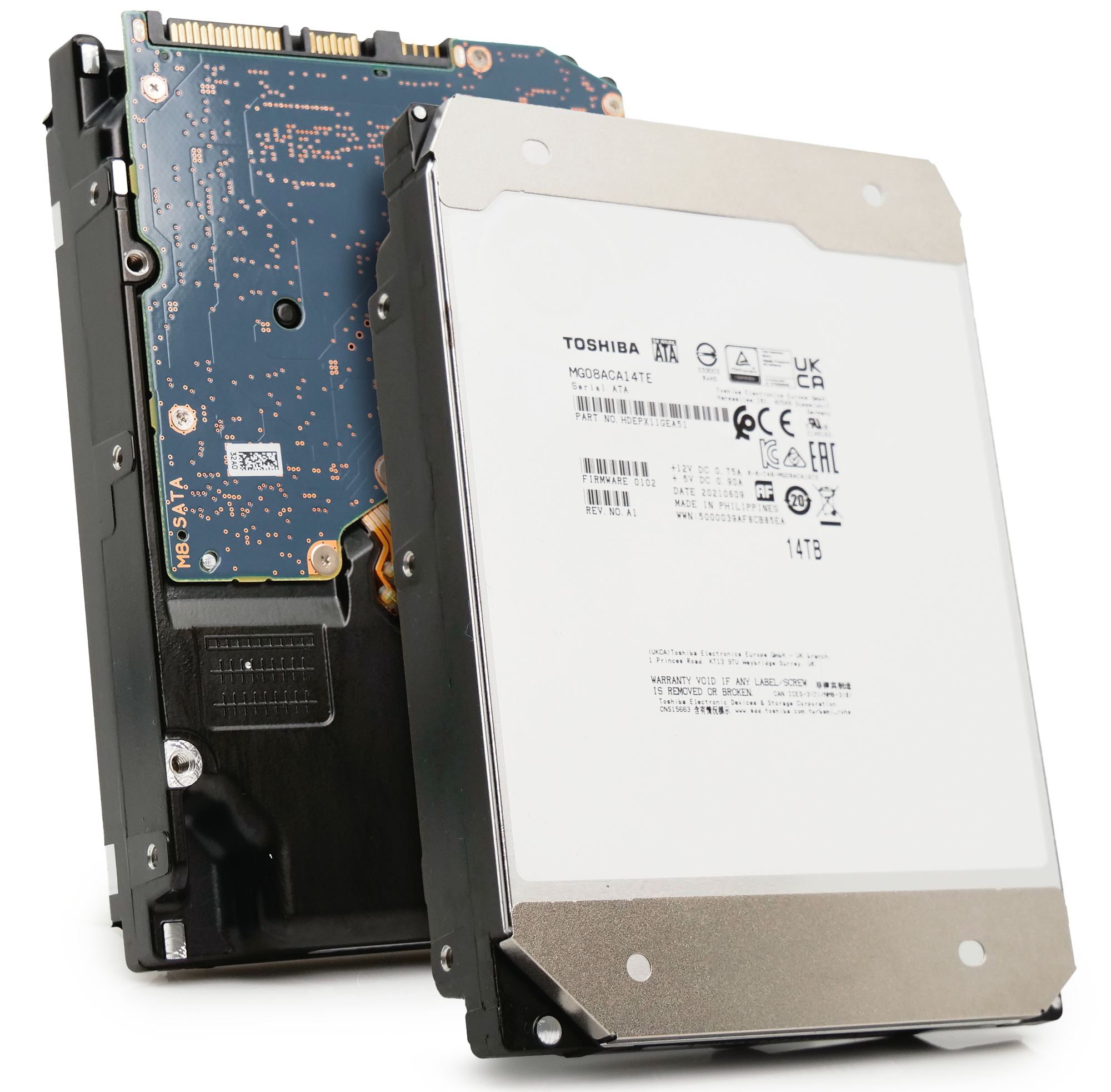 Toshiba MG08 MG08ACA14TE 14TB 7.2K RPM SATA 6Gb/s 512e 3.5in Hard Drive