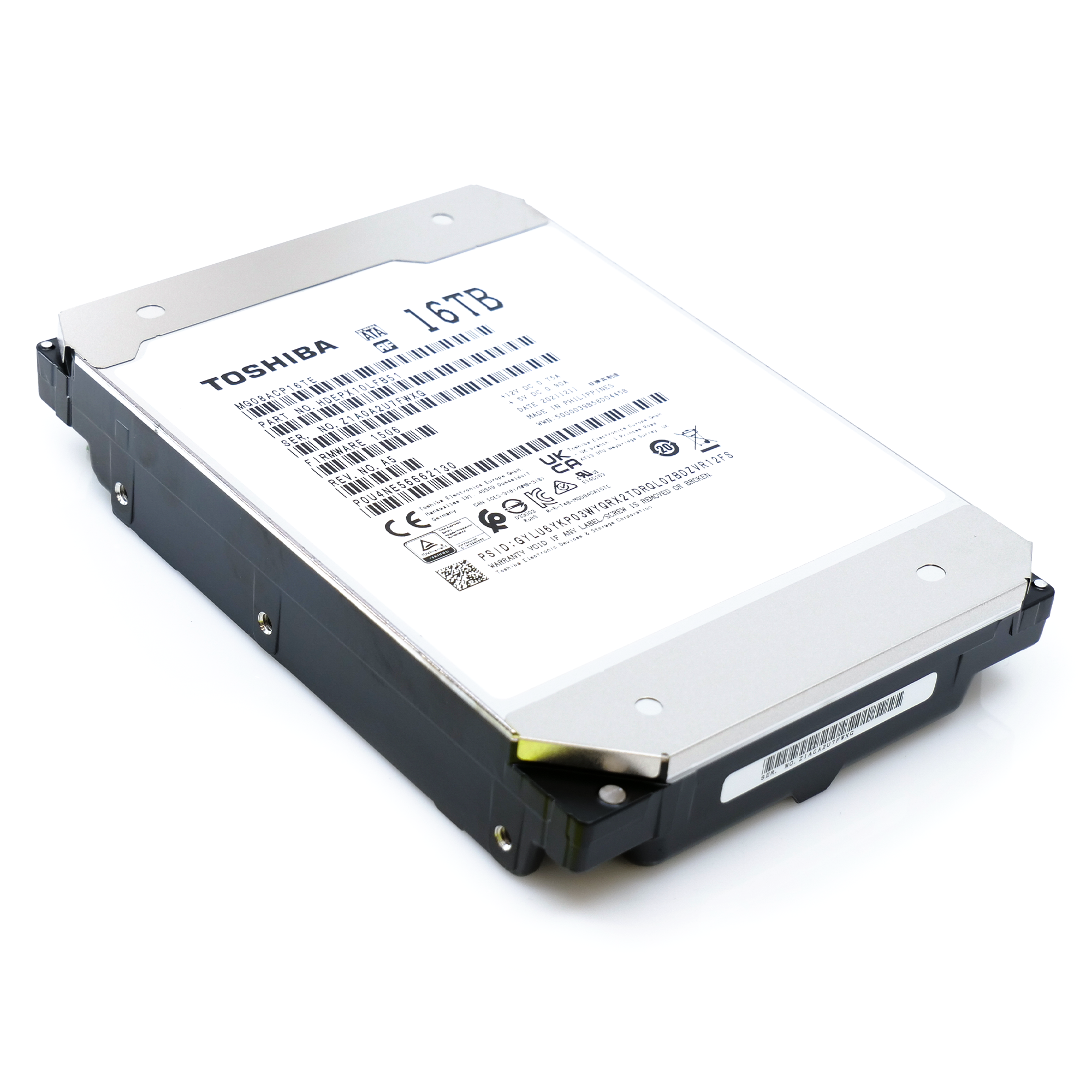 Toshiba MG08 MG08ACP16TE 16TB 7.2K RPM SATA 6Gb/s 512e Enterprise Capacity 3.5in Hard Drive