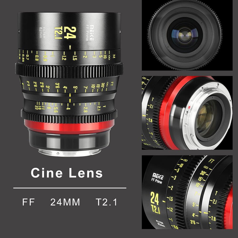 Meike Cinema Full Frame Cinema Prime 24mm T2.1 Lens (PL Mount)