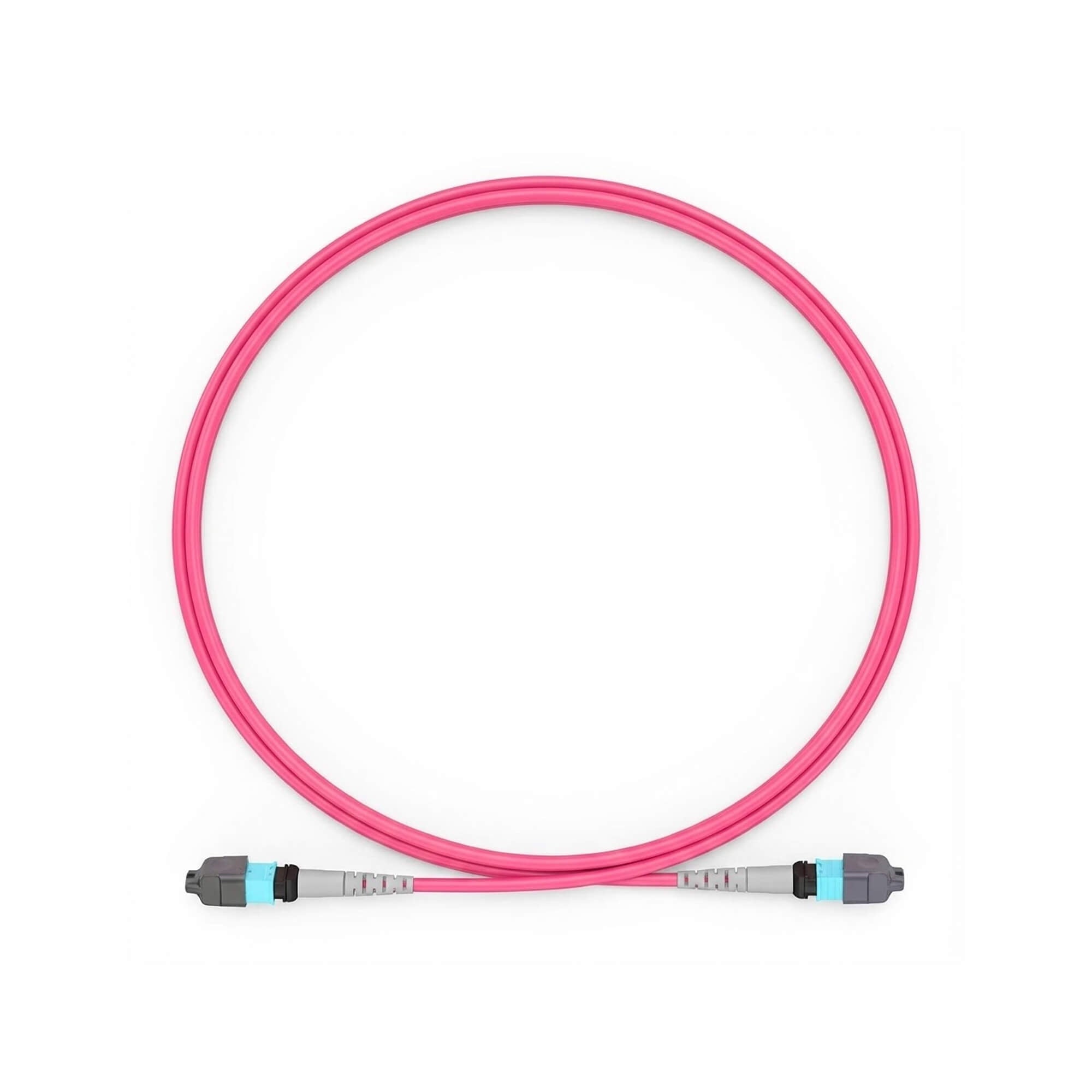 NSComm MPO Jumper Cables, MPO-8 UPC (Female) to MPO-8 UPC (Female), 8 Fibers, Multimode (OM4), OFNR, Low Loss, Polarity Type B