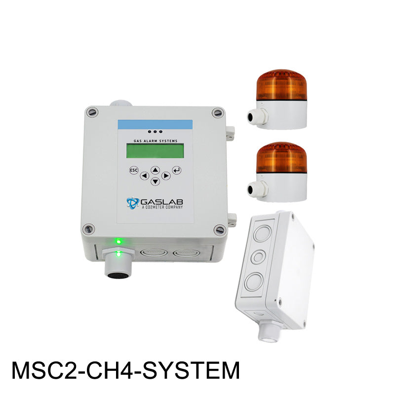 Methane (CH4) Fixed Gas Detection System | Flammable Gas Detector with Remote Sensor & Alarms