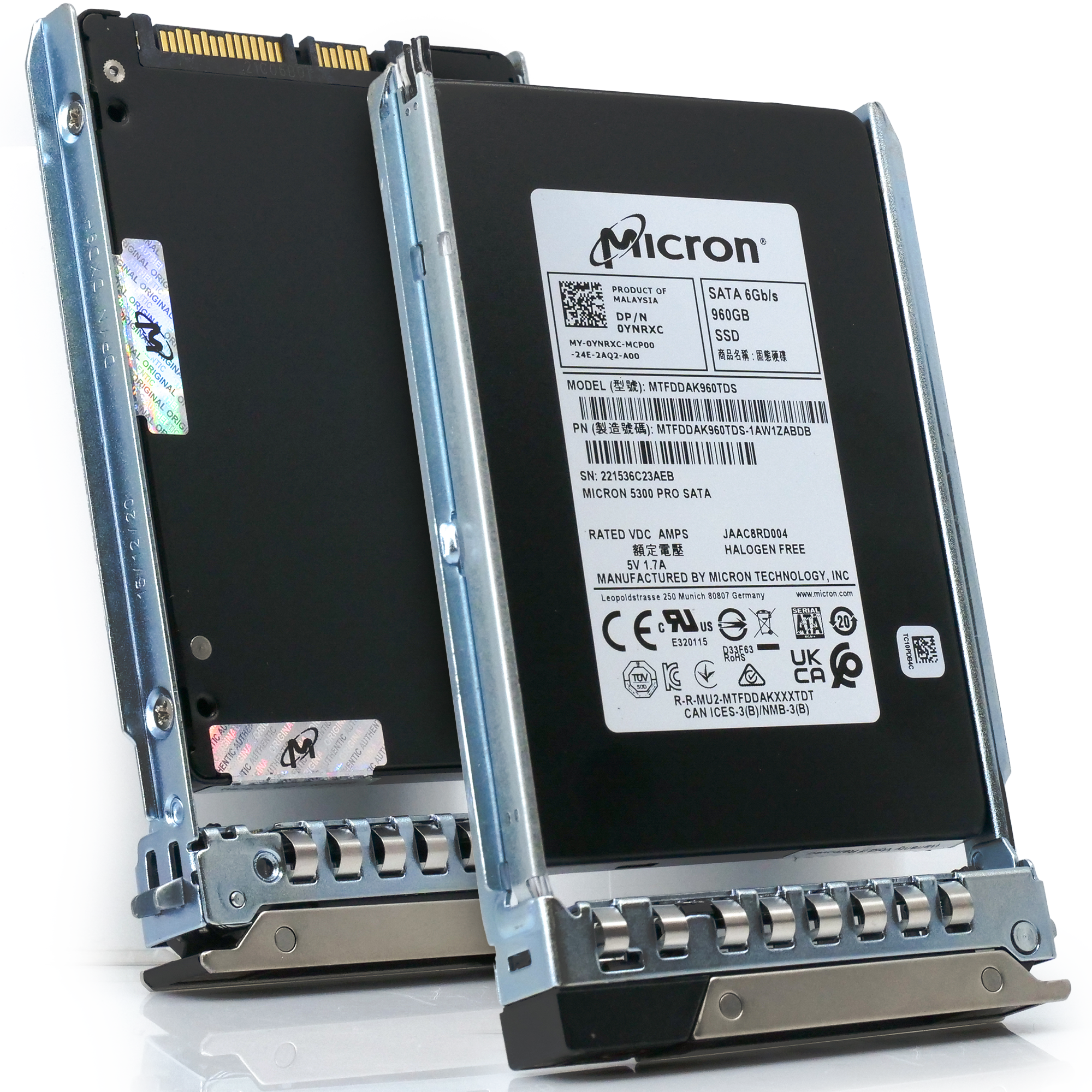 Dell G14 0YNRXC MTFDDAK960TDS 960GB SATA 6Gb/s 512n 2.5in Recertified Solid State Drive