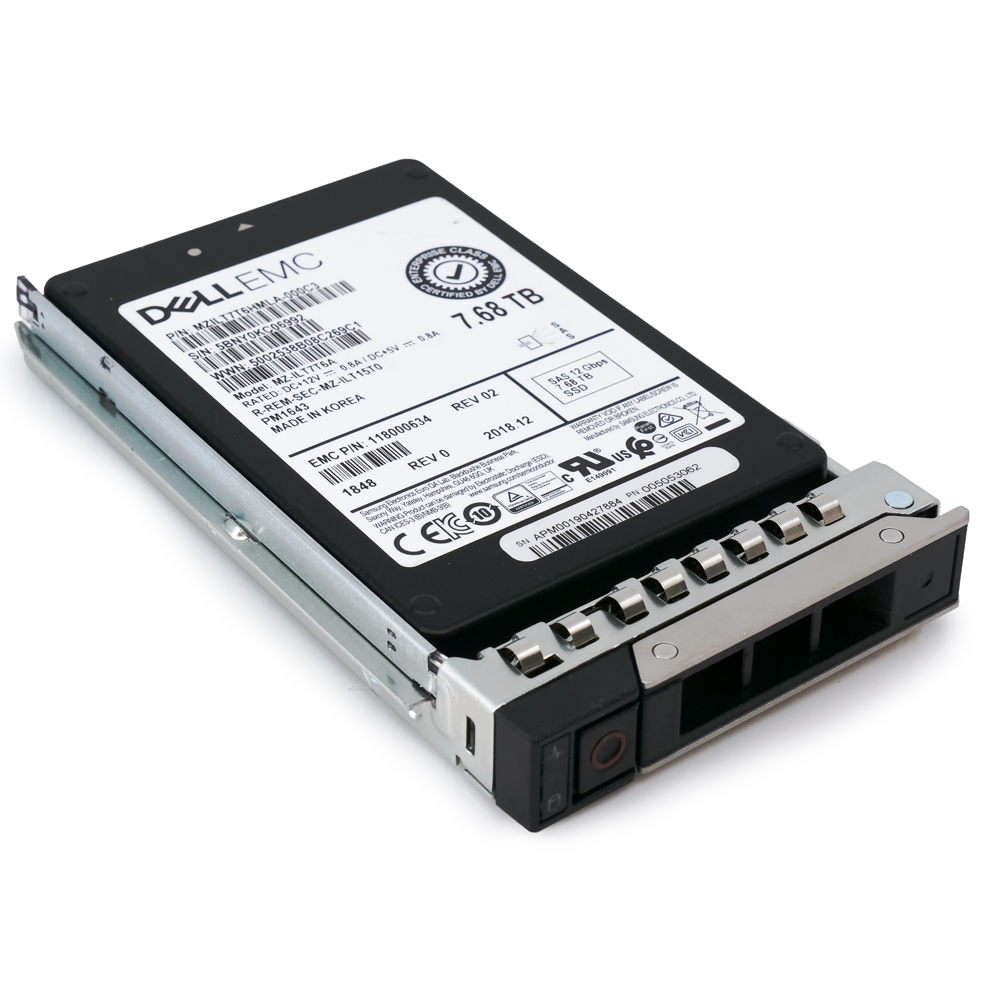 Dell EMC 118000634 G14 7.68TB SAS 12Gb/s 512e 1DWPD 2.5in Solid State Drive