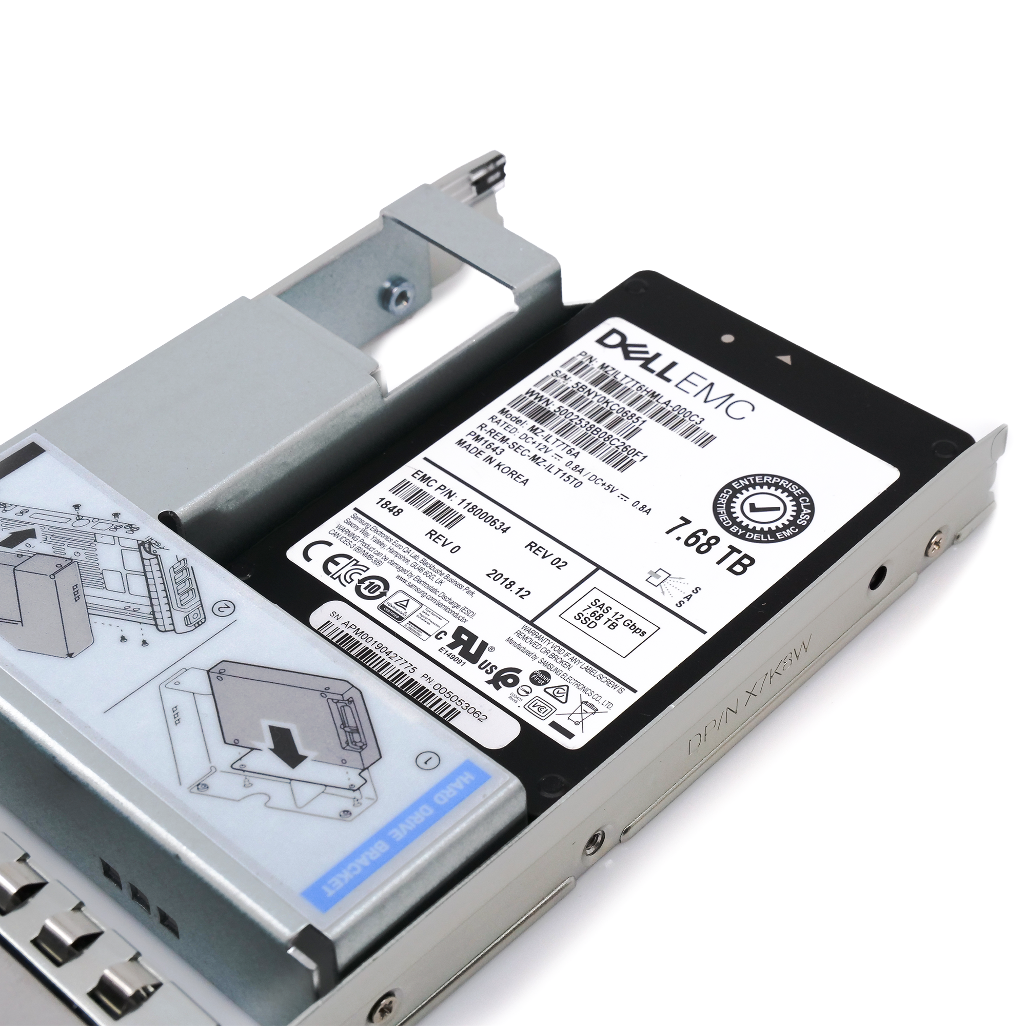 Dell EMC 118000634 G14 7.68TB SAS 12Gb/s 512e 1DWPD 3.5in Recertified Solid State Drive