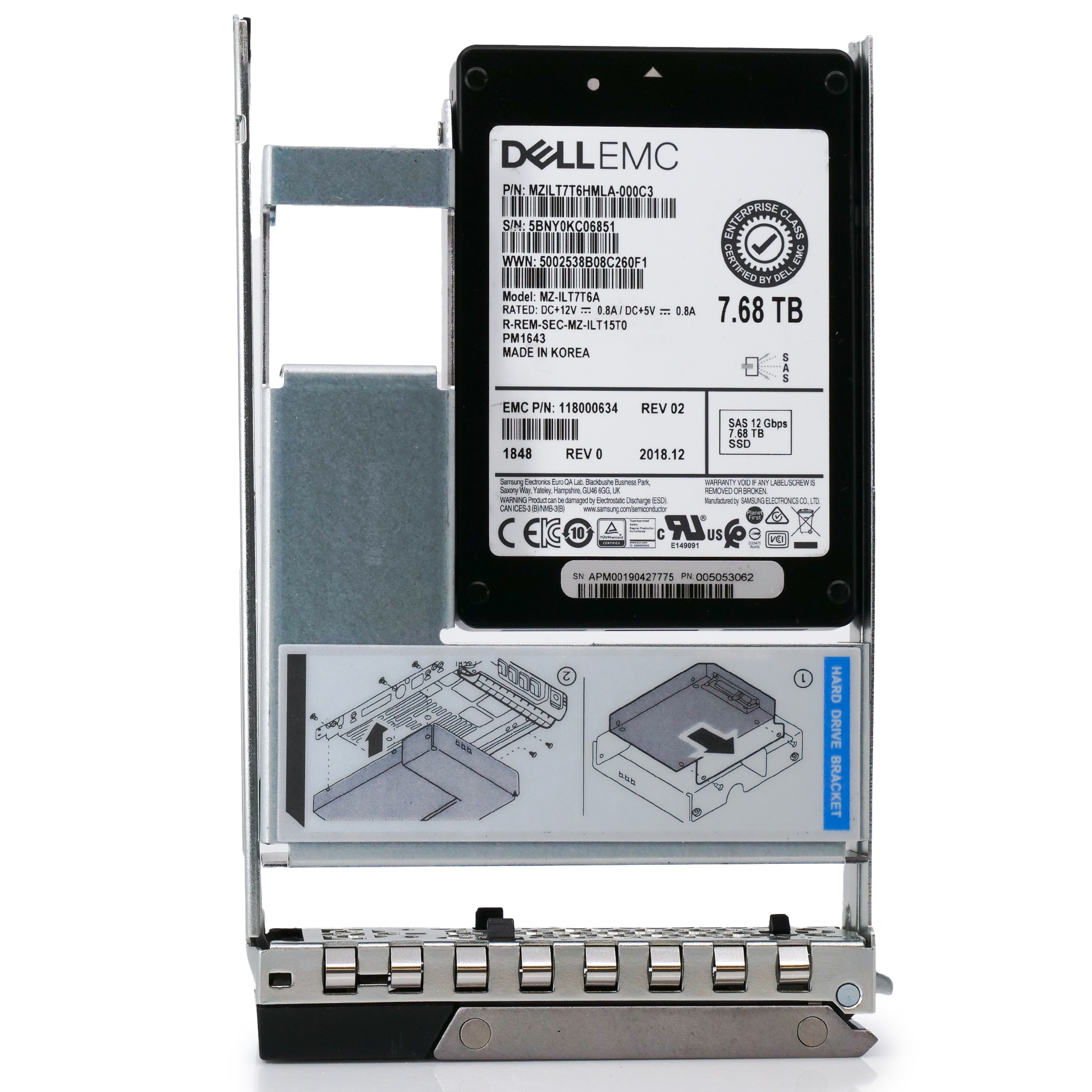 Dell EMC 118000634 G14 7.68TB SAS 12Gb/s 512e 1DWPD 3.5in Solid State Drive