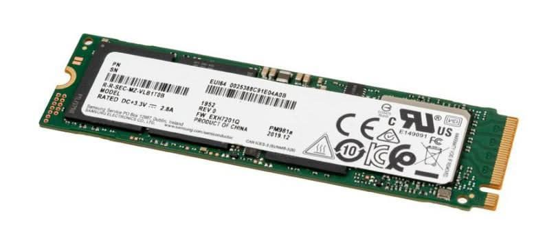 Samsung PM981a MZVLB1T0HBLR-00000 1 TB Solid State Drive M.2 2280