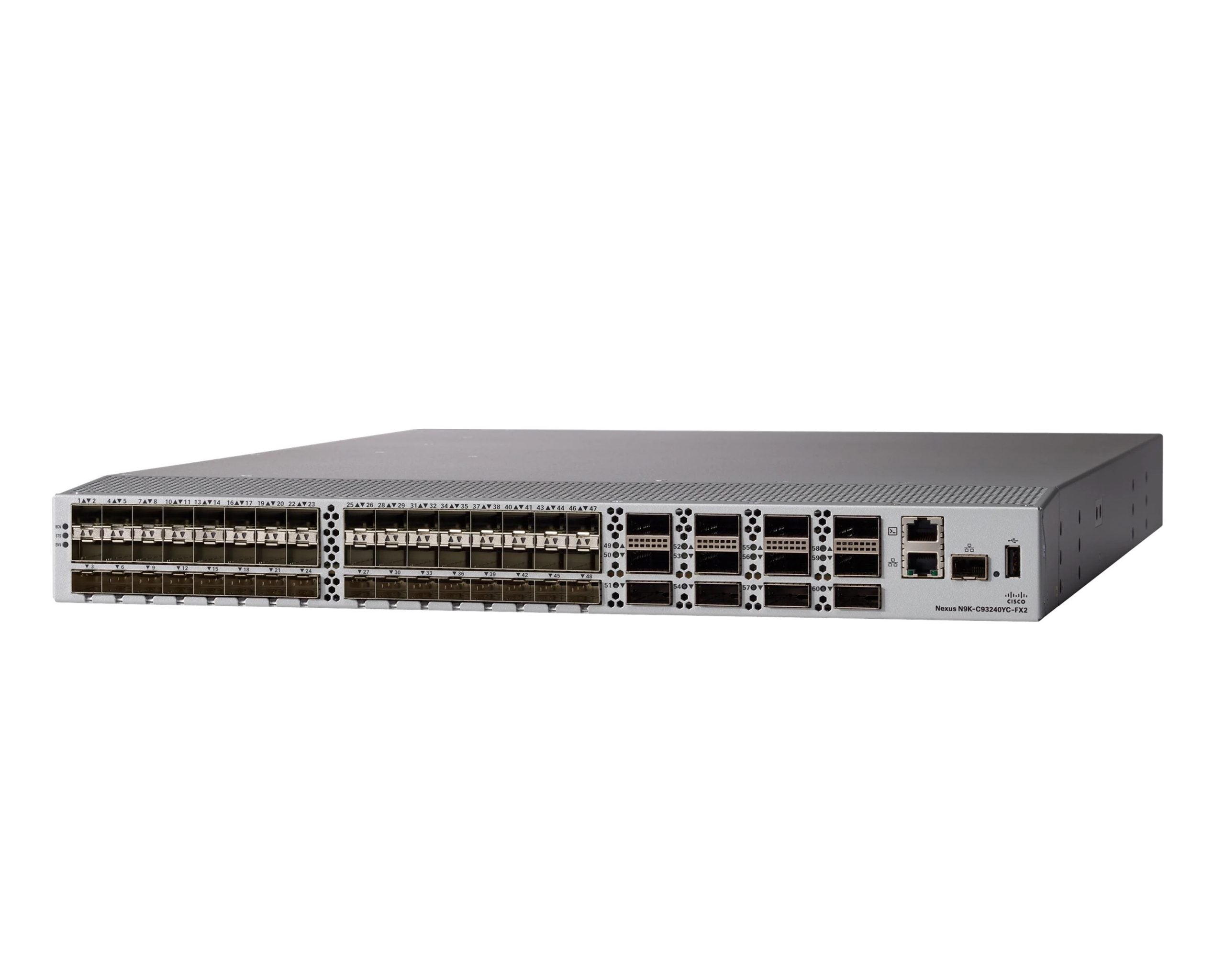 Cisco Nexus 9300 48x 10/25G SFP+ 12x 40/100-Gbps QSFP28 Switch (N9K-C93240YC-FX2)