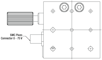 TH-NF15AP25-M - NanoFlex™ 1.5 mm Travel Translation Stage with 25 µm Piezo Actuator, Metric