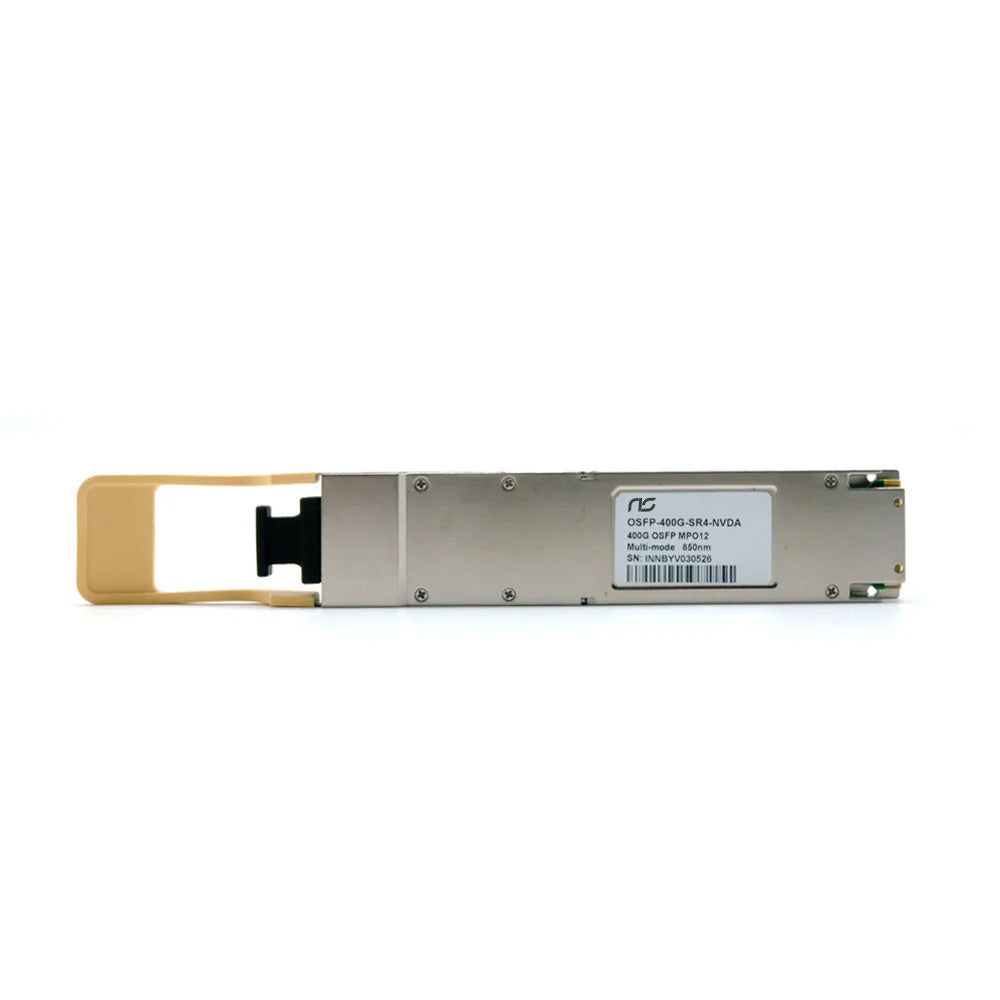 NSComm NS-OSFP-400G-SR4-FLT 400G Base-SR4 OSFP Flat Top PAM4 850nm 30m on OM3/50m on OM4 MTP/MPO-12 Multimode FEC Optical Transceiver Module