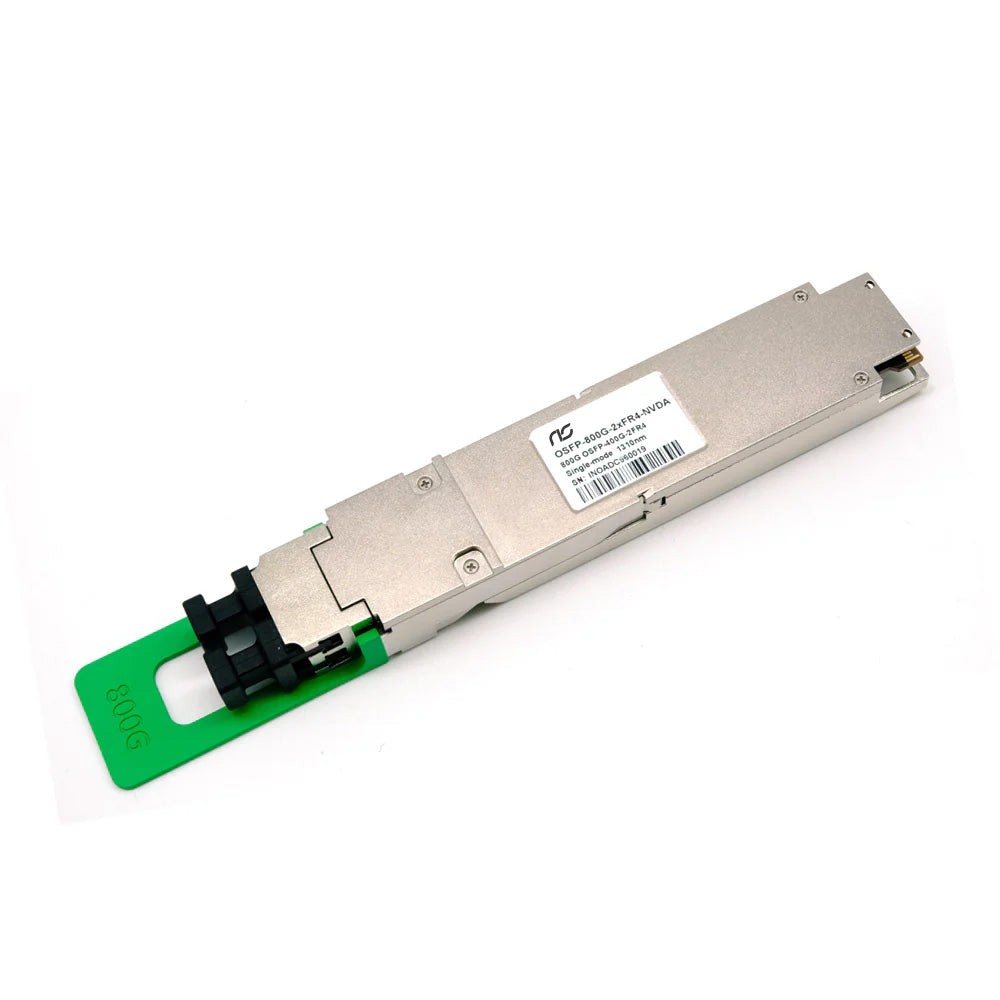 NSComm NS-OSFP-800G-2FR4 800G Base 2 x FR4 OSFP PAM4 CWDM4 1310nm 2km Finned Top DOM Dual Duplex LC SMF Optical Transceiver Module