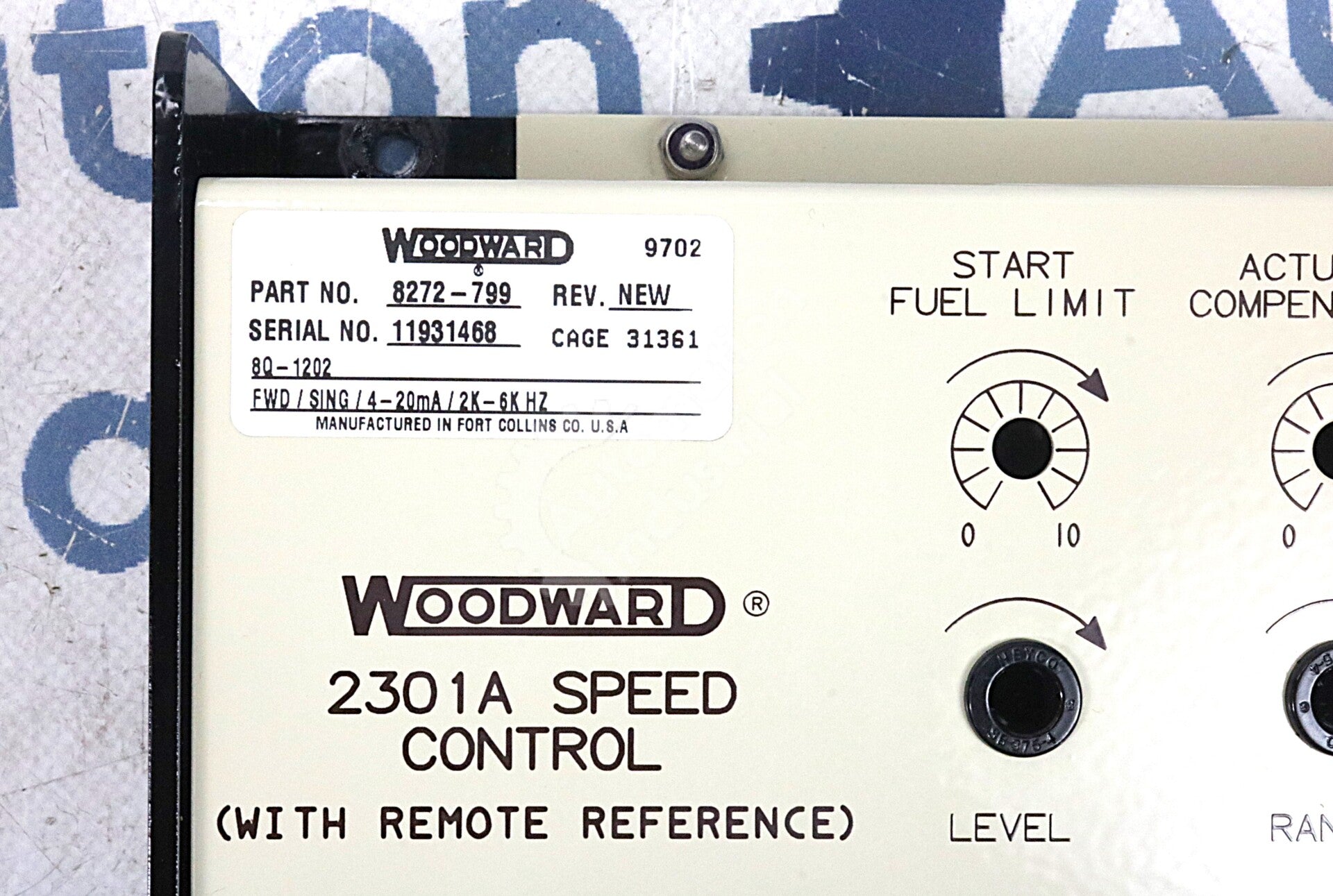 8272-799 By Woodward 1-5VDC 4-20MA Speed Control Module NSFP