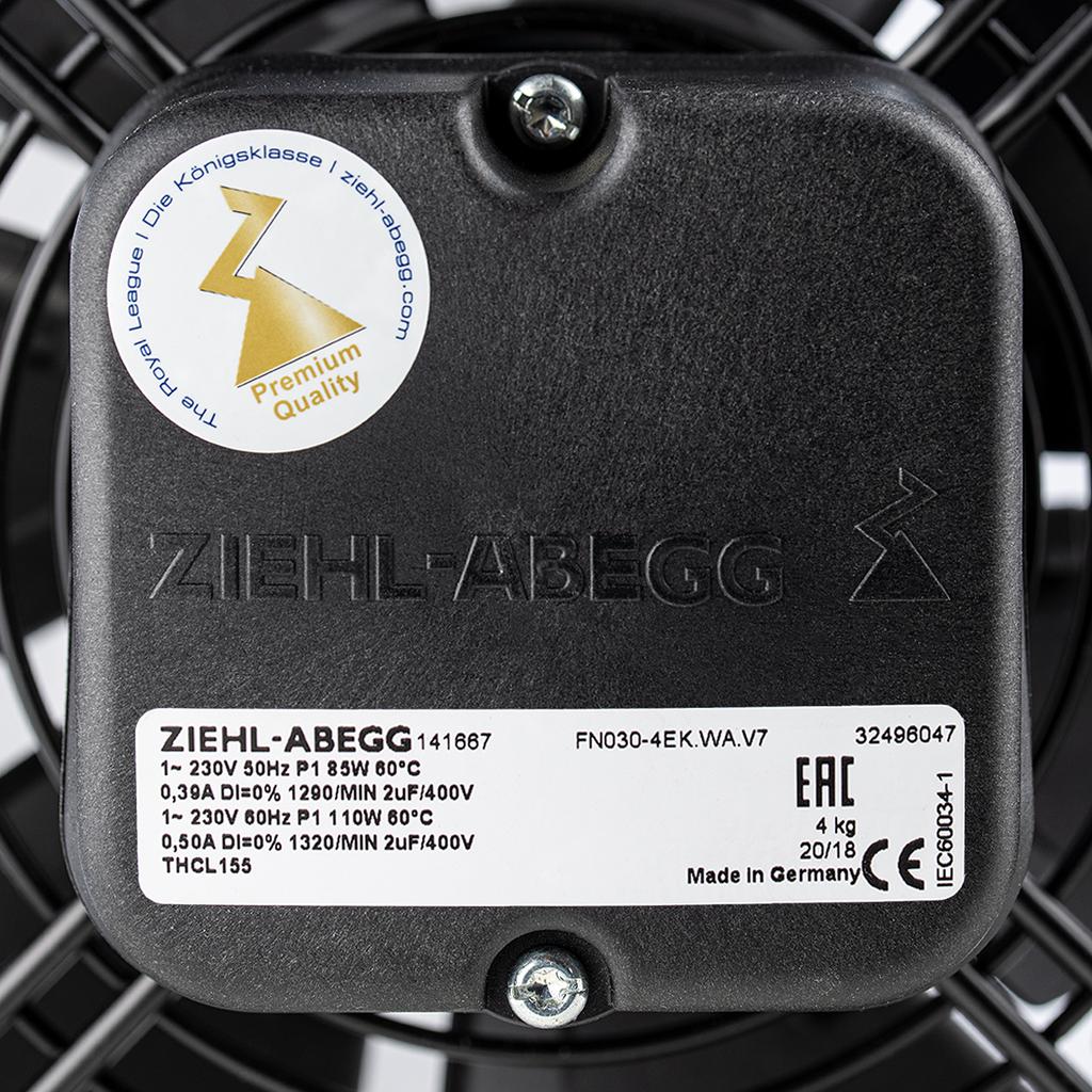 FN030-4EK.WA.V7  ZIEHL-ABEGG Axial Fan 0.09kW 230/V 0.39A 1290rpm