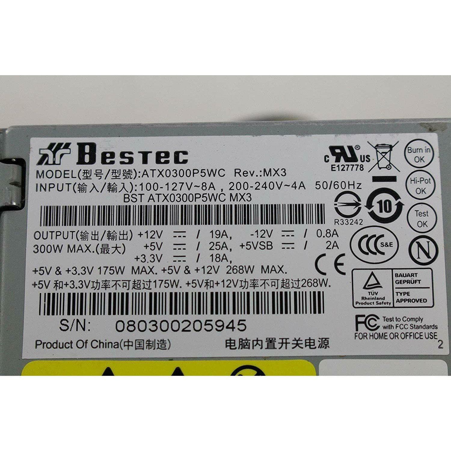 OEM HP Compaq DX7400 Micro tower 300W 24 Pin ATX Power Supply ATX0300P5WC 447401-FoxTI