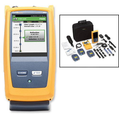 Fluke OPTIFIBER® Pro OTDR - Single Mode, Extended Certif. Inspect Kit