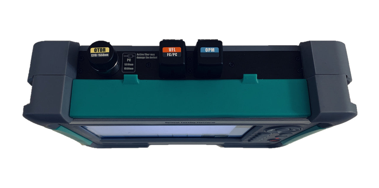 OTDR-7001-P - Optical Time Domain Reflectometer - includes Power Meter and VFL 1mW in one device, Ethernet, Bluetooth and USB connectivity, 7" LCD touchscreen, PON support and active fiber measuring support