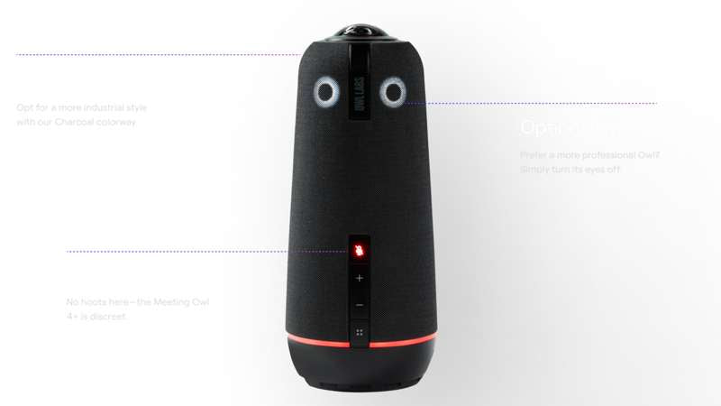 Owl Labs Meeting Owl 4+ 4K 360-Degree Smart Video Conference Camera, TAA Compliant
