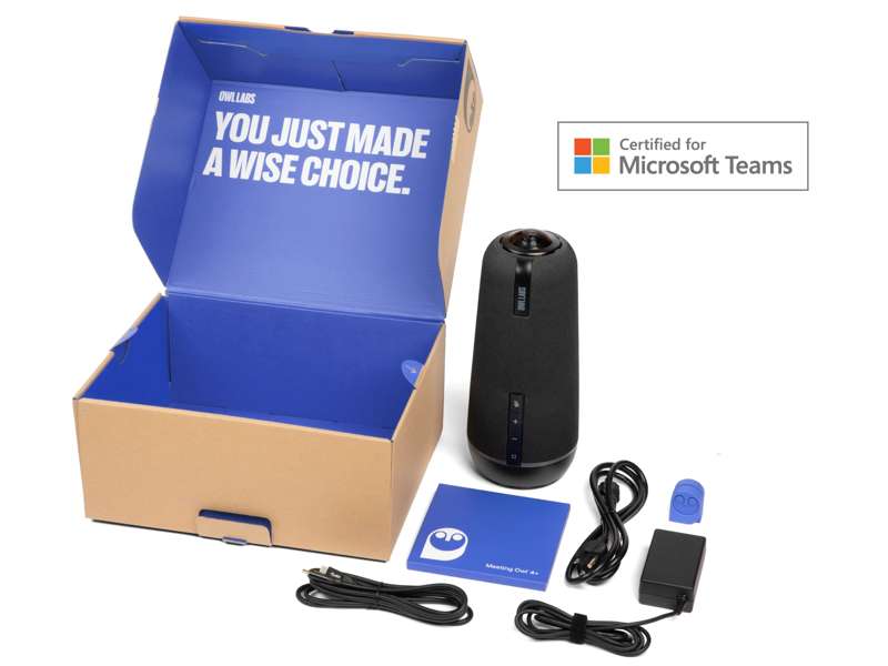 Owl Labs Meeting Owl 4+ 4K 360-Degree Smart Video Conference Camera, TAA Compliant