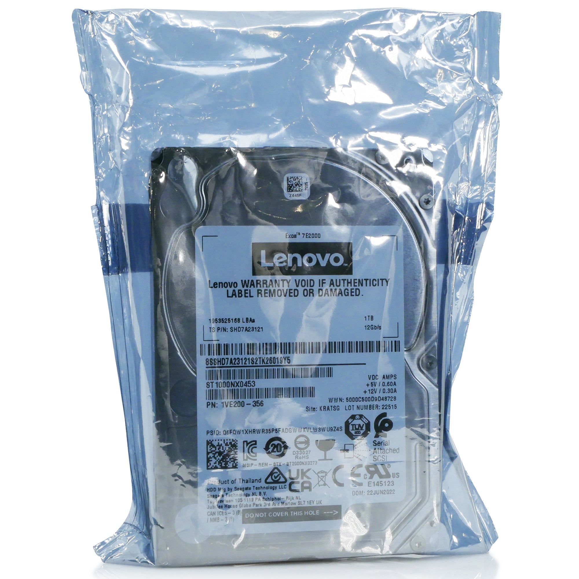 Seagate Exos 7E2000 ST1000NX0453 1TB 7.2K RPM SAS 12Gb/s 512n 2.5in Hard Drive