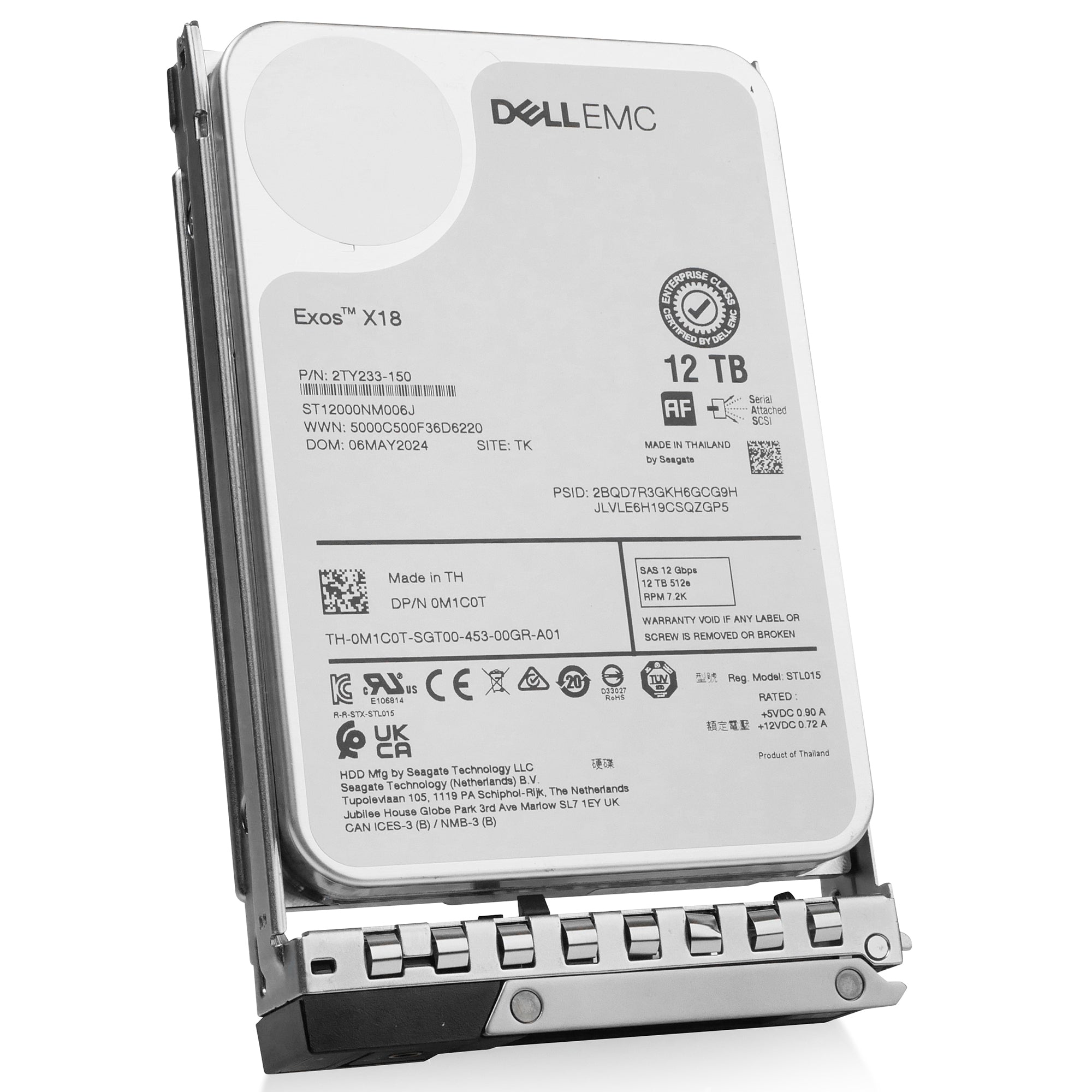 Dell G14 400-AWIP 12TB 7.2K RPM SAS 12Gb/s 512e 3.5in Hard Drive