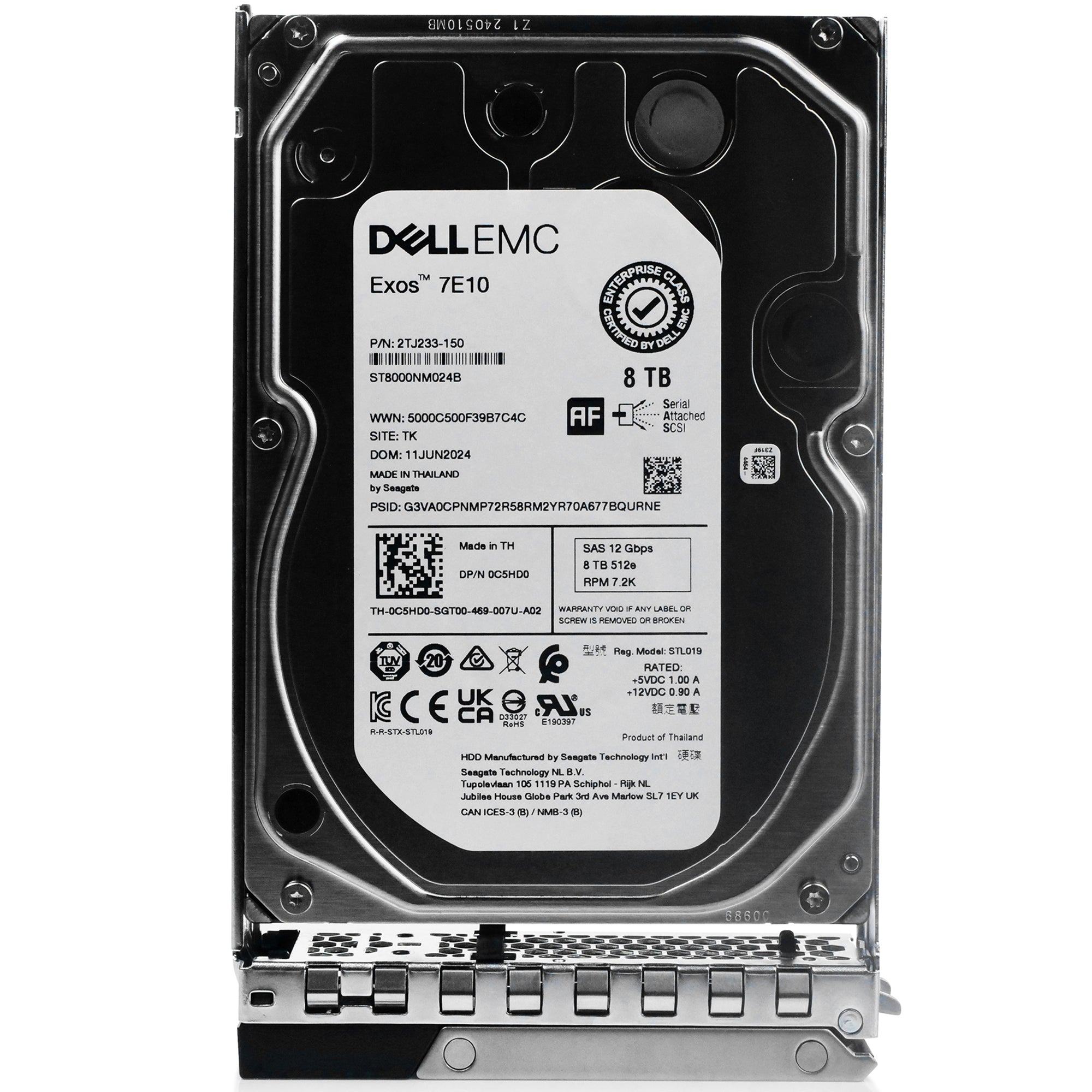 Dell G14 400-BKZT 8TB 7.2K RPM SAS 12Gb/s 512e 3.5in Hard Drive