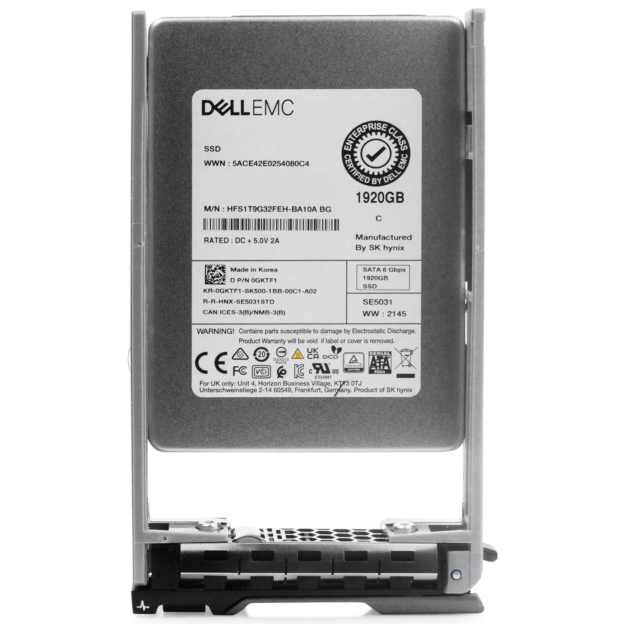 Dell G13 0R4V09 1.92TB 3 DWPD SATA 6Gb/s Mixed Use 3D TLC 2.5in Refurbished SSD