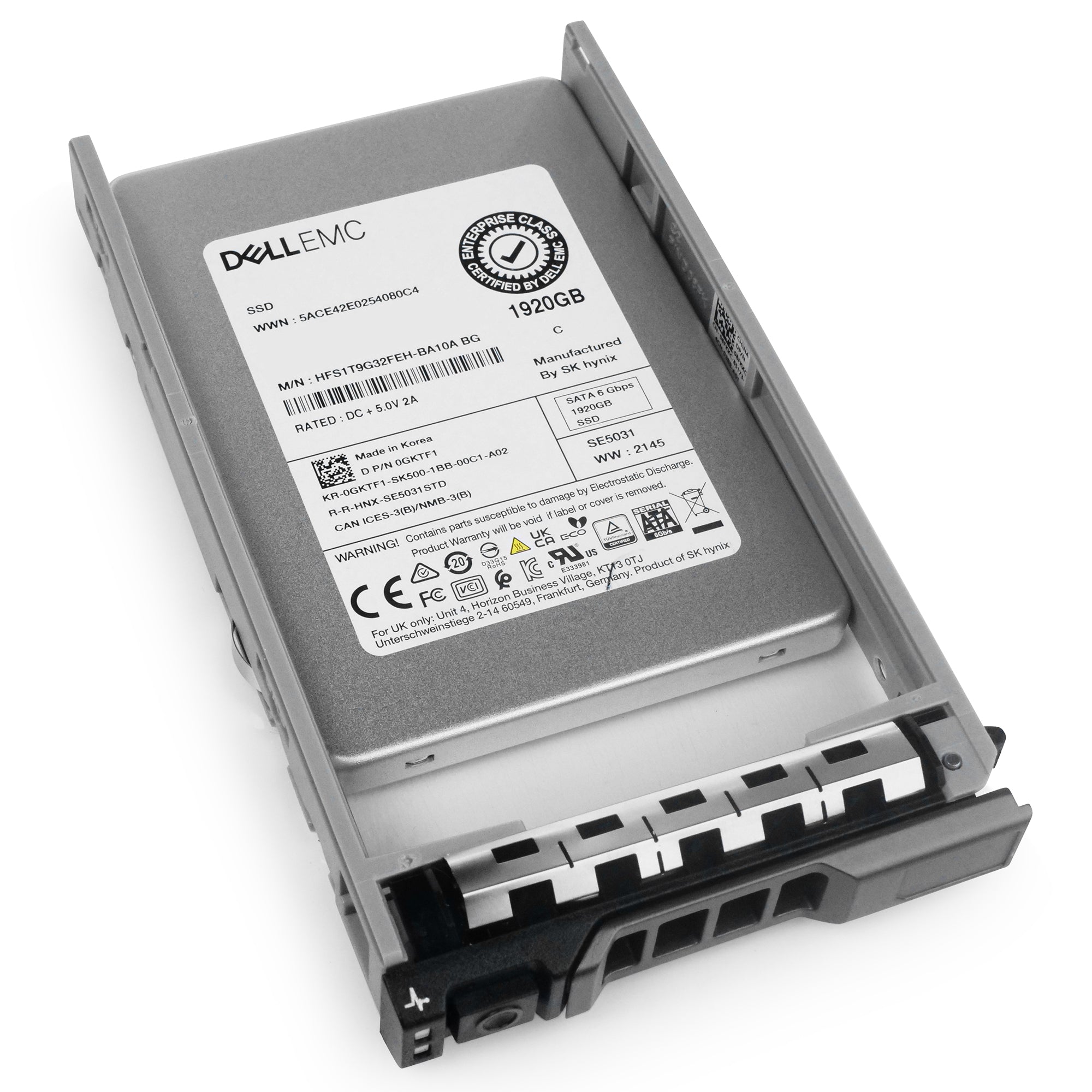 Dell G13 0PWVPP 1.92TB 3 DWPD SATA 6Gb/s Mixed Use 3D TLC 2.5in Refurbished SSD